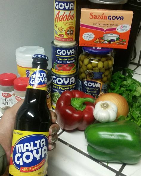 I'm ready to make #Sofrito for#ArrozConGandules...Adams Preschool feast tomorrow! We're suppose to bring a family tradition(recipe)dish… Family Tradition, Im Ready, Adobo, Puerto Rican, Family Traditions, Malta, Beer Bottle, Food Dishes, Puerto Rico