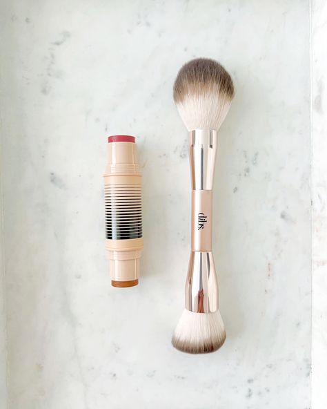 Click the photo to shop! | DIBS makeup, beauty gift guide, easy makeup, beauty essentials, makeup essentials, everyday beauty routine, everyday makeup routine, everyday beauty products, DIBS blush, cream blush, DIBS bronzer, cream bronzer, bronzer stick, blush stick, DIBS Beauty makeup brushes, DIBS Beauty brush, DIBS makeup brush, travel makeup, travel makeup brush, DIBS Beauty Duo Brush 15, dual ended makeup brush, everyday makeup, travel cosmetics, Desert Island Duo, DIBS Desert Island Duo Dibs Makeup, Dibs Beauty, Classy Makeup, Travel Makeup Brushes, Beauty Gift Guide, Minimalist Makeup, Subtle Makeup, Beauty Brushes, Everyday Makeup Routine