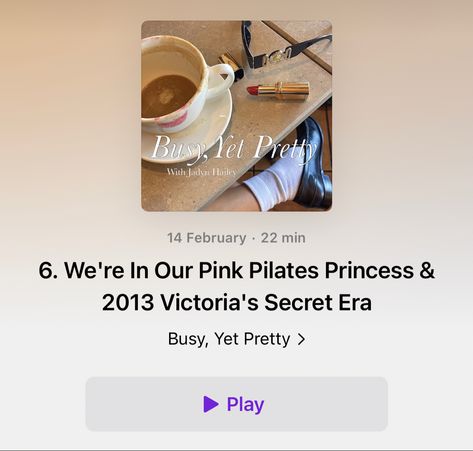 Busy Yet Pretty, Goop Podcast, Podcast Aesthetic, Expresso Martini, Cardio Pilates, Hot Pilates, Healing Era, Victoria Secret Workout, Green Matcha