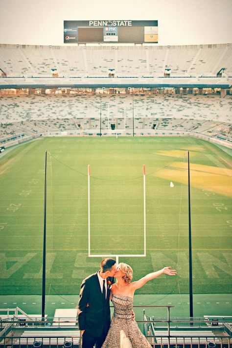 Football Wedding Ideas, Penn State Wedding, Sports Themed Wedding, Football Wedding, Football Girl, Great Gatsby Wedding, Sports Wedding, Football Theme, Football Stadium