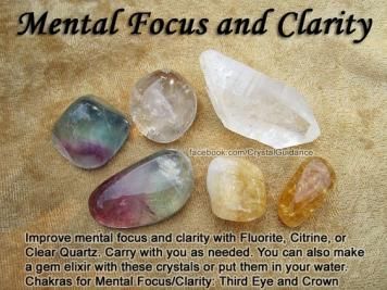 Different Types Of Crystals, Types Of Crystals, Mental Focus, Crystal Therapy, Crystal Healing Stones, Crystal Magic, Rocks And Gems, Gem Stones, Energy Crystals