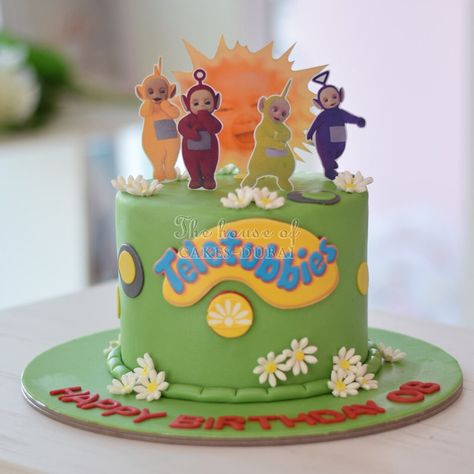 Teletubbies Bday Party, Telly Tubbies Cake, Teletubbies Birthday Decorations, Teletubbies Birthday Party, Teletubbies 1st Birthday, Teletubbies 1st Birthday Cake, Teletubbies Cake, Gender Reveal Cake, Kids' Party