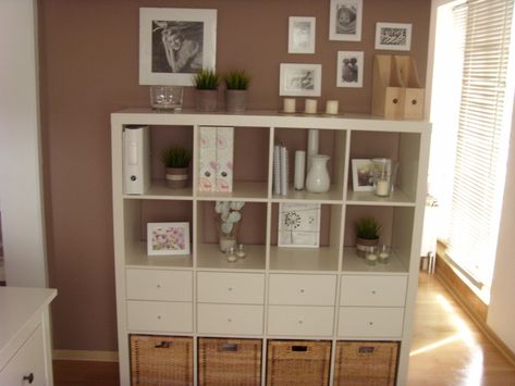 4x4 Expedit | SoLebIch.de Ikea Kallax 4x4, Kallax 4x4, Cube Ikea, Kallax Insert, Craft Organisation, Kallax Ikea, Boho Room Decor, Dining Room Storage, Home Organisation