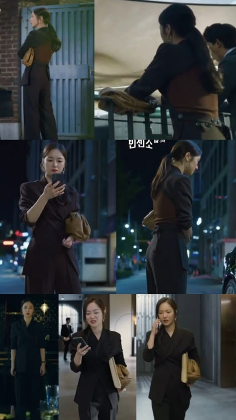 Hong Chayoung Outfits, Vincenzo Cha Young Outfit, Hong Cha Young Fashion, Kdrama Work Outfits, Hong Cha Young Outfit, Kdrama Outfits Women, Kd Outfits, Kdrama Vibes, Asian Screen