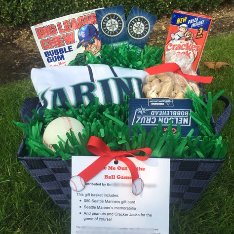 Baseball Raffle Basket Baseball Themed Baskets For Raffles, Baseball Themed Raffle Basket, Baseball Raffle Basket, Baseball Raffle Basket Ideas, Raffle Basket Ideas, Basket Raffle, Baseball Fundraiser, Fundraiser Raffle, Raffle Ideas