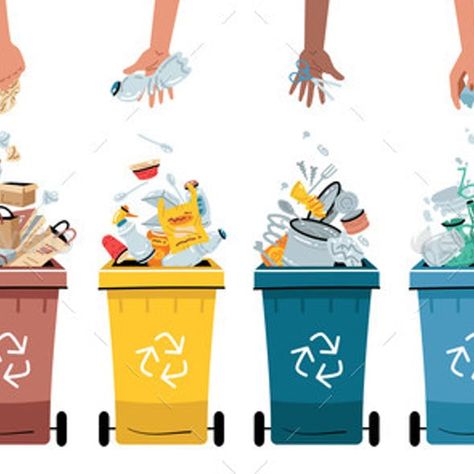 Waste Collection Segregation and Recycling Waste Management Poster Drawing, Waste Disposal Poster, Waste Segregation Poster, Segregation Of Waste, Recycle Reduse Reuse Poster, Proper Waste Segregation, Waste Collection, Poster Making, Recycling