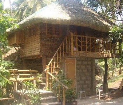 2 storey modern design of Nipa Hut Philippines Bahay Kubo Design Philippines, Philippines Architecture, Bahay Kubo Design, Modern Bahay Kubo, Nipa Hut, Philippine Architecture, Filipino House, Filipino Architecture, Asian Interior Design