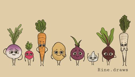 Simple digital art vegetable character design drawing illustration #illustration Vegetable Character Design, Vegetable Drawings, Vegetable Character, Simple Digital Art, Character Design Drawing, Vegetable Drawing, Root Vegetable, Design Drawing, Designs To Draw