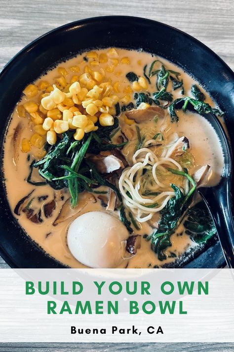 Build Your Own Ramen Bar, Ramen Bar Ideas, Ramen Noodle Bar Party, Diy Ramen, Tonkotsu Broth, Buena Park California, Ramen Bar, Instant Ramen, Homemade Noodles