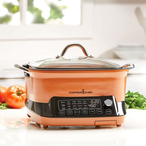 Copper Chef Smart Cooker – Gave Royal Copper Chef Square Pan, Slow Cooker Meal, Cooking Curry, Copper Chef, Billy Kid, Cooking For A Group, Deep Pan, Countertop Appliances, Pressure Cookers