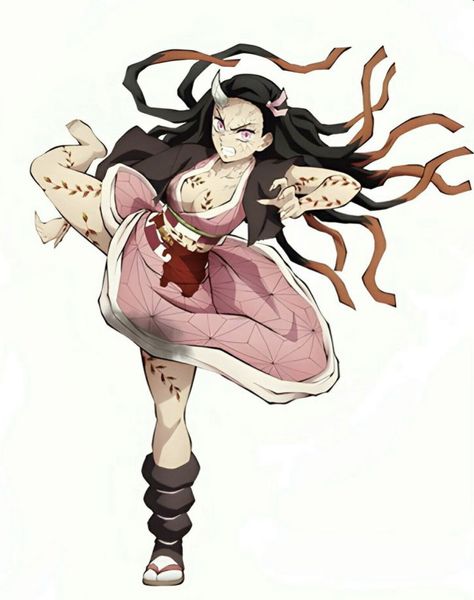 Demon Slayer Full Body Picture, Nezuko Chan, Drawing Arts, Image Swag, Nezuko Kamado, Demon King Anime, Scenery Nature, Anime Screenshots, Anime Oc