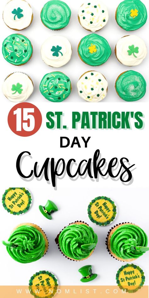 Want to satisfy your sweet tooth this St. Patrick's Day? Check out the best St. Patrick's Day Cupcakes that your family and friends will love! These are perfect from the moist, subtly sweet cake to the green frosting and cute four leaf clover decorations! So if you're looking for a fun dessert recipe this St Patricks Day look no further! This cupcakes recipe is delicious and easy to make. Go ahead and have a fun St Patricks Day with this fun recipe! St Patricks Day Cupcake Ideas, St Patrick’s Day Cupcakes, Irish Cream Ice Cream, Cupcake Day, Mocha Cake, Ice Cream Cupcakes, Kid Cupcakes, Cream Cupcakes, All Pins