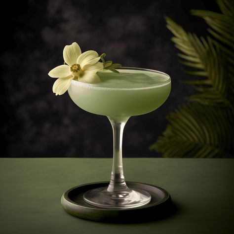 Daiquiri Blossom Cocktail Recipe - The Daiquiri Blossom is a delightful balance of sweet, sour, and floral flavors. The tartness of the lime juice is complemented by the sweetness of the simple syrup, while the elderflower liqueur adds a delicate, fragrant touch. The rum provides a smooth, warming base that ties everything together. Flower Cocktails, White Rum Cocktails, Strawberry Liqueur, Daiquiri Cocktail, Matcha Drink, Cocktail And Mocktail, Floral Cocktails, Sweet Cocktails, Spring Cocktails