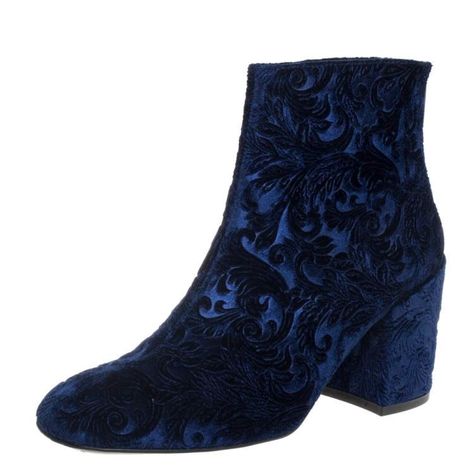 Never Worn, Blue Velvet With Pattern Hades Footwear, Blue Velvet Shoes, Blue Velvet Boots, Pink Glitter Background, Witch Boots, Velvet Boots, Velvet Shoes, Stuart Weitzman Shoes, Blue Velvet