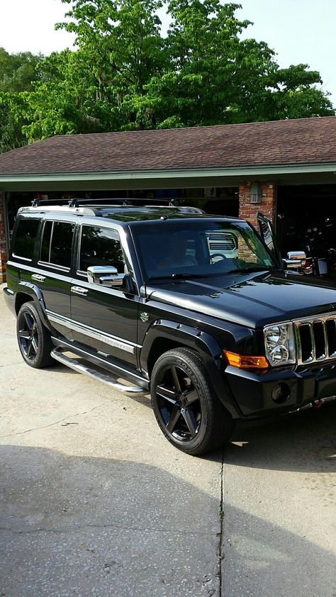 SRT8 rims on 2010 commander Jeep Commander Custom, Jeep Patriot Tuning, Black Jeep Patriot, Jeep Commander Lifted, Jeep Patriot Lifted, Black Rims Jeep, Jeep Wrangler 35 Inch Tires, Srt8 Jeep, Best Jeep