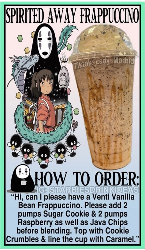 Starbucks Drinks Anime, Sagittarius Starbucks Drink, Studio Ghibli Starbucks Drinks, Nightmare Before Christmas Starbucks Drink, Demon Slayer Starbucks Drink, Character Inspired Starbucks Drinks, Starbucks Drinks Halloween, Anime Inspired Starbucks Drinks, Pokemon Starbucks Drink