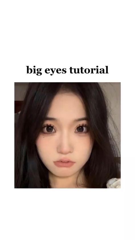 Big Eyes Tutorial, Eye Makeup Tutorial Eyeliner, Uzzlang Fashion, Eyeliner For Big Eyes, Eyeliner Tutorials, Makeup Korean Style, Lover Makeup, Ulzzang Makeup Tutorial, Makeup Tips Eyeshadow