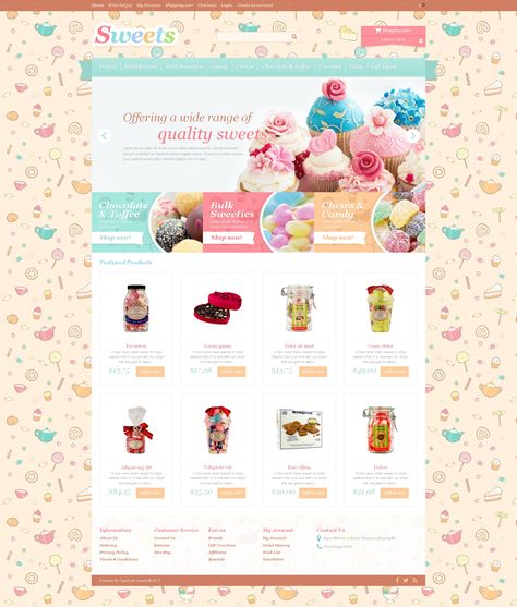 OpenCart Theme , Sweets Website Product Page, Web Design Templates, Best Website Templates, Teaching Themes, Small Business Advice, Ecommerce Template, Ecommerce Design, Website Template Design, Design Technology