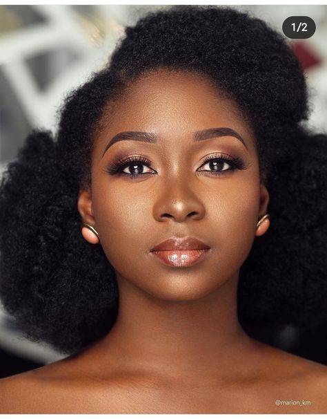 #Aveda #IBW #Natural Styles Bridal Makeup Dark Skin, Black Makeup Looks, Black Bridal Makeup, African Makeup, Makeup Gallery, Head Scarfs, Beautiful Brown Eyes, Makeup For Black Skin, Wedding Day Makeup