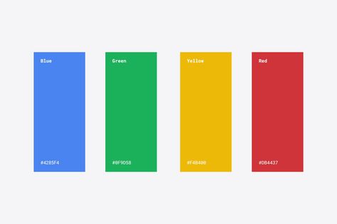 Google's colour palette 2015 Logo Guidelines, Google Logo, Typo Logo, Education Logo, Brand Creation, Real Estate Branding, Visual Journal, Minimal Web Design, Graphic Design Projects