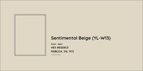 Behr Sentimental Beige, Sentimental Beige Behr Paint, Room Pantry, Beige Paint Colors, Analogous Color Scheme, Paint Color Codes, Rgb Color Codes, Behr Colors, Hexadecimal Color