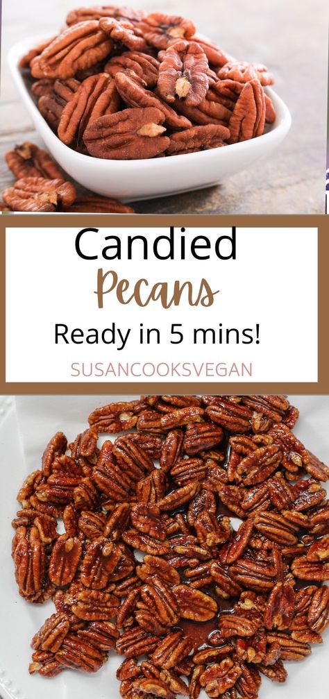 Candied Pecans Easy, Candied Nuts Recipe, Pecan Recipes Easy, Candied Walnut Recipe, Candied Pecans Recipe, Bean Dip Recipes, Glazed Pecans, Brown Hairstyles, Pecan Salad