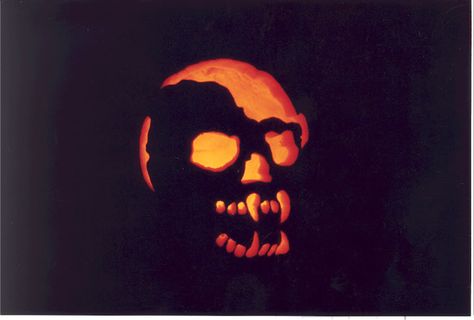 Pumpkin Carving - Skull Wolf Pumpkin Carving, Wolf Pumpkin, Halloween Pumpkins Carvings Designs, Pumpkin Inspo, Pumpkin Decorating Diy, Cute Pumpkin Carving, The Lone Wolf, Pumpkin Stencils, Halloween Pumpkin Carving Stencils