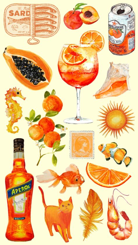 #orange #orangeaesthetic #orangecollage #oranges #orangeaesthic #orangeandpink #summer Orange Things Aesthetic, Vintage Orange Aesthetic, Orange Fruit Aesthetic, Orange Summer Aesthetic, Tangerine Aesthetic, Orange Aesthetic Collage, Orange Scrapbook, Summer Shuffles, Orange Collage