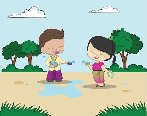 Myanmar thingyan festival playing water | Premium Vector #Freepik #vector #cartoon-svg #illustrations #clip-art #cartoon-illustration Thingyan Festival Cartoon, Myanmar Thingyan Festival, Myanmar Thingyan, Thingyan Festival, Cartoon Svg, Cartoon Photo, Art Cartoon, Buddha Image, Vector Cartoon