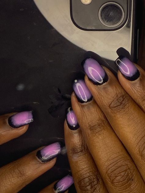 Aura nails💜🖤 #nailart #nailideas #gelnails #fallnails Aura Nails, Nails Nailart, Nail Ideas, Cute Nails, Nail Inspo, Gel Nails, Aura, Nail Art, Instagram Photos