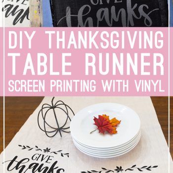 screen printing table runner Screen Printing Table, Turkey Desserts, Screen Printing Projects, Stenciled Table, Thanksgiving Table Runner, Table Runner Diy, Craft Logo, Popular Crafts, Christmas Vinyl