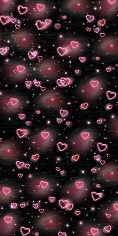 pink heart wallpaper: floating hearts and stars Pink Heart Wallpaper, Foxy Wallpaper, Heart Pfp, Phone Clothes, Cute Screen Savers, Pink And Black Wallpaper, College Walls, Red And Black Wallpaper, Pink Wallpaper Backgrounds