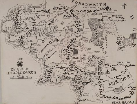 Lord Of The Rings Map Drawing, Lord Of The Rings Drawing Easy, Lord Of The Rings Map, Map Of Middle Earth, Lotr Tattoo, Middle Earth Map, Fantasy Maps, Fantasy Map, Legolas