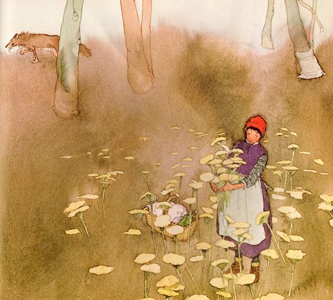 Great Books for Children: Fairy Tales and the Art of Lisbeth Zwerger Lisbeth Zwerger, The Beauty And The Beast, 동화 삽화, Fairytale Illustration, Red Cap, Hans Christian, Fairytale Art, Little Red Riding Hood, Childrens Illustrations