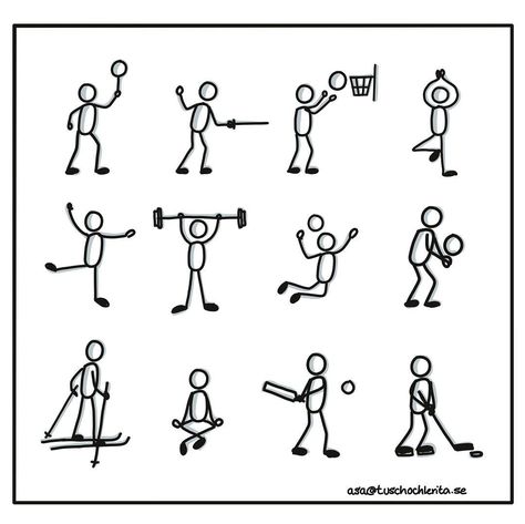 Practice on drawing sports. #stickman #sports  #sketchnote #sketchnotes  #practice #visualthinking #visualstorytelling #sport #stickmen… Stickman Sketch, Stickman Doodle, Stickman Drawing, Sport Drawing, Sports Drawing, Stick Men Drawings, Doodle Monster, Doodle People, Sports Drawings