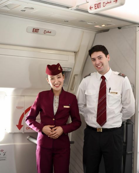 Qatar Airways Cabin Crew Uniform, Cabin Crew Uniform, Qatar Airways Cabin Crew, Uniform Men, Airline Cabin Crew, Aircraft Interiors, Cathay Pacific, Flight Attendants, Qatar Airways