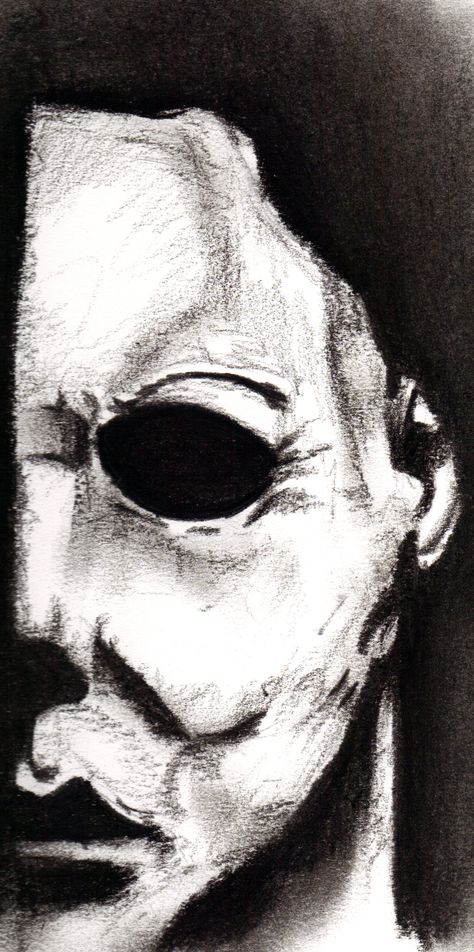 Michael Myers Sketch Easy, Micheal Myers Sketches, Micheal Myers Paintings, Jason Voorhees Sketch, Scary Halloween Paintings On Canvas, Michael Myers Drawings, Horror Movie Drawings Easy, Horror Paintings Canvas, Michael Myers Sketch