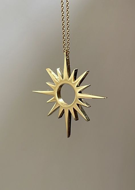 Gold Star Pendant, Sun God, The Glory, The Supreme, Fantasy Jewelry, Jewelry Inspo, Star Pendant, Gold Pendant Necklace, Stainless Steel Necklace