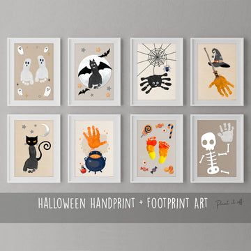 Wall Prints Printable, Activity Wall, Halloween Handprint, October Crafts, Keepsake Crafts, Toddler Activity, Diy Gift Card, Memory Crafts, Footprint Art