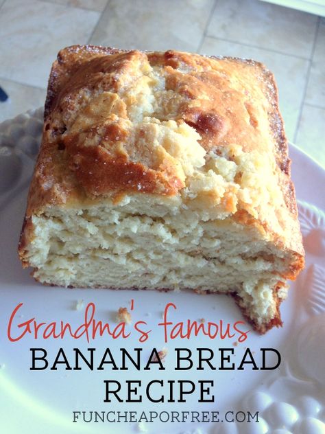 banana bread recipe Famous Banana Bread Recipe, Pane Dolce, Best Banana Bread, Banana Bread Recipe, Fool Proof Recipes, Sweet Bread, Dessert Bread, Challah, Banana Recipes