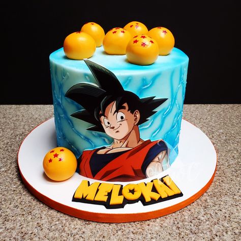 Dragon Ball Z Cake, Dragonball Z Cake, Goku Birthday, Edible Photo Cake, Birthday Cake Tutorial, Dragon Birthday Parties, Anime Cake, Beauty Cakes, Bakery Ideas