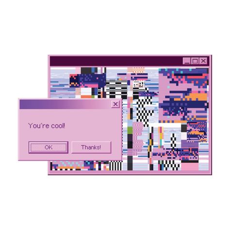 Internet pop-up Pop Up Computer Aesthetic, Internet Pop Up Aesthetic, Pop Up Wallpaper, Poster Purple Aesthetic, Pop Up Aesthetic, Internetcore Aesthetic, App Graphic Design, Tv Heads, Journal Items