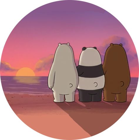 Profile Picture We Bare Bears, We Bare Bears Grizzly Aesthetic, Pfp Sunset, Me Highlight Cover Instagram Aesthetic, Ice Bear We Bare Bears, Bear Bears, Halloween Wallpaper Cute, We Bare Bears Wallpapers, Cute Bear Drawings