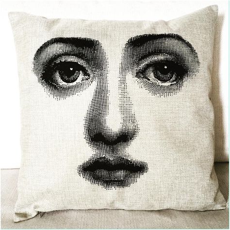 *FOR SALE* Fornasetti Inspired Cushion Cover. Printed on both sides of the cushion cover. ❤️❤️❤️ Check out our eBay page and search for eBay Seller ID: fornasetti4sale ❤️❤️❤️ Italian Series, Lina Cavalieri, Face Pattern, Art Bedroom, Cushion Pillow, Linen Pillow Cases, Linen Pillows, Ebay Seller, Pillow Cushion