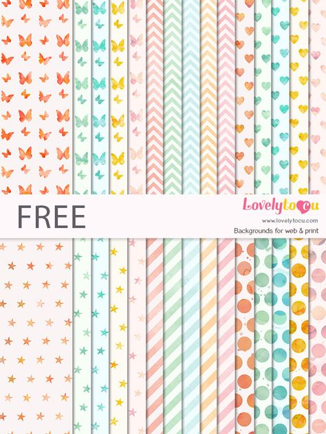 Backgrounds Summer, Free Scrapbook Paper, Printable Paper Patterns, Free Digital Scrapbooking Paper, Pretty Stationery, Digital Paper Free, Paper Backgrounds, Summer Watercolor, Scrapbook Digital