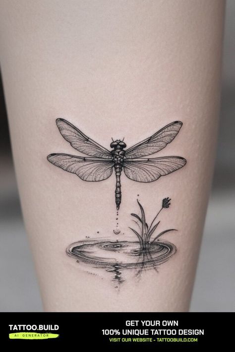 Dragonfly Tattoos, Heaven Tattoos, Dragonfly Tattoo Design, Free Tattoo Designs, Inspiration Tattoo, Dagger Tattoo, Dragonfly Tattoo, Custom Tattoo Design, Free Tattoo