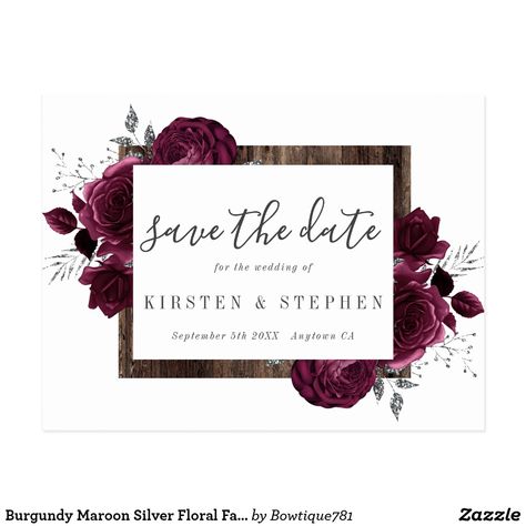 Save The Date Burgundy, Maroon Wedding Dress, Winter Invitations, Maroon Background, Postcard Wedding Invitation, Ballgown Wedding Dress, Wedding Motifs, Gold Wallpaper Background, Maroon Wedding