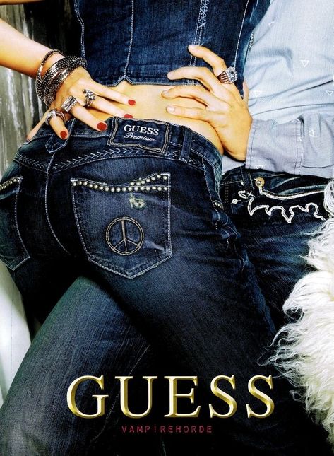 THAT BITCH Guess Ads, Guess Fashion, Guess Clothing, Guess Girl, Denim Wear, Painted Jeans, Fashion Sites, Love Jeans, Guess Jeans