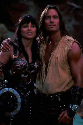 Xena and Hercules Xena And Hercules, Zena Warrior Princess, Hercules And Xena, Hudson Leick, Strength Card, Hercules The Legendary Journeys, Catwoman Comic, Kevin Sorbo, Paddy Kelly