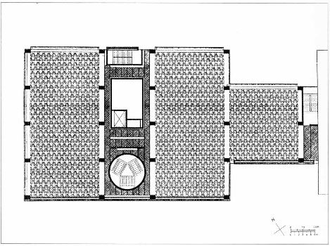 Yale University Art Gallery Art Gallery Plan, Gallery Plan, Louis Khan, University Plan, Yale University Art Gallery, Circular Stairs, Concrete Block Walls, Louis Kahn, Ceiling Plan